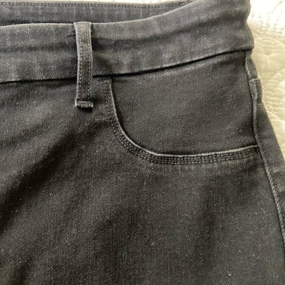 Time and Tru Pull On Black Stretch Jeans Straight Leg Tapered Size Large - Picture 7 of 12